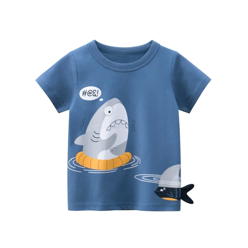 Camiseta de desenho animado 3D infantil