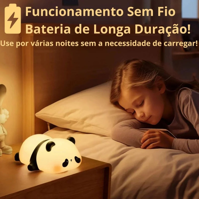 ✨LUMINÁRIA PANDA DE SILICONE COM CONTROLE PELO TOQUE✨