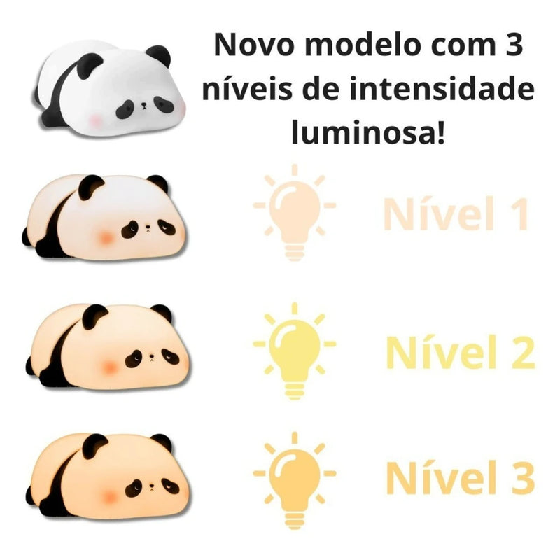 ✨LUMINÁRIA PANDA DE SILICONE COM CONTROLE PELO TOQUE✨