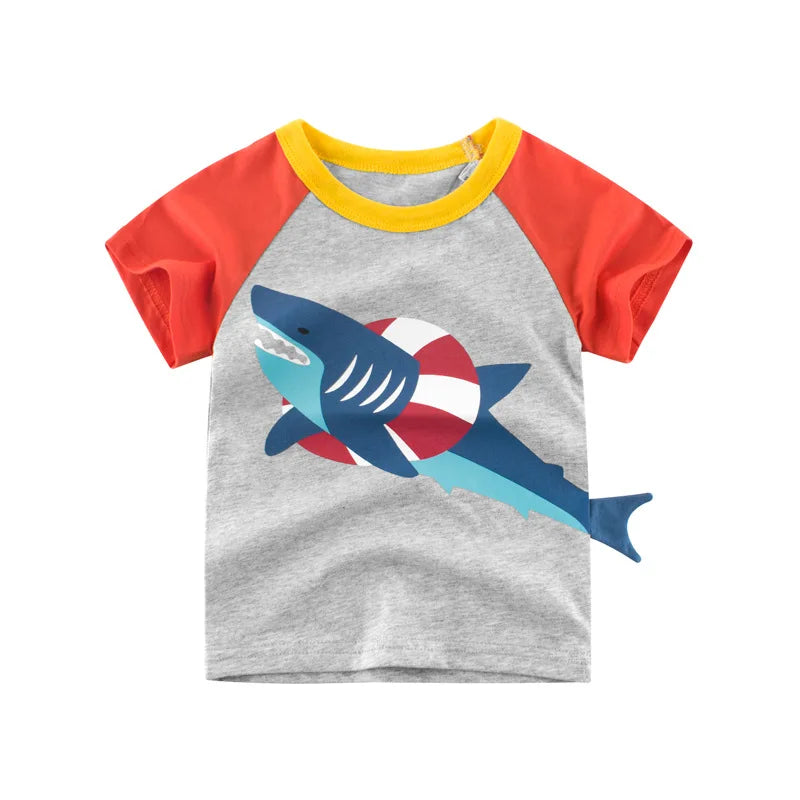 Camiseta de desenho animado 3D infantil