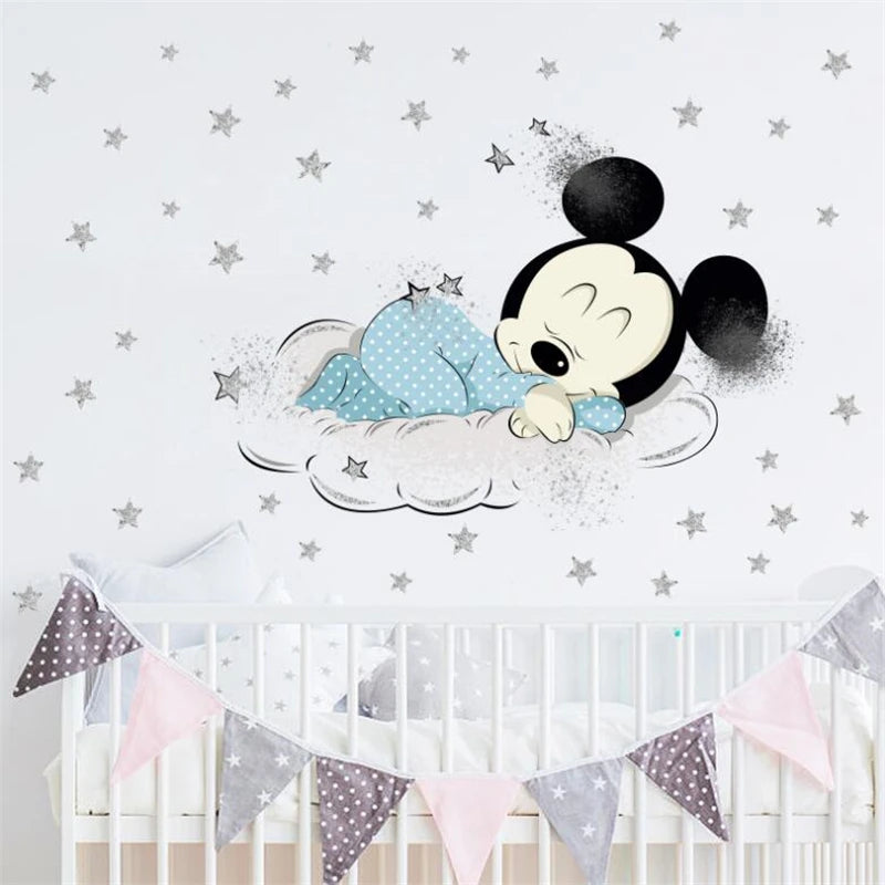 Adesivo de parede infantil mickey e minnie *Luxo e elegância para o quarto do seu filho*