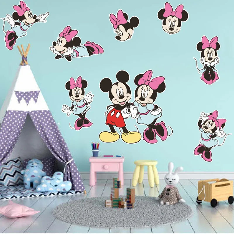 Adesivo de parede infantil mickey e minnie *Luxo e elegância para o quarto do seu filho*