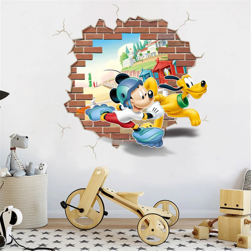 Adesivo de parede infantil mickey e minnie *Luxo e elegância para o quarto do seu filho*