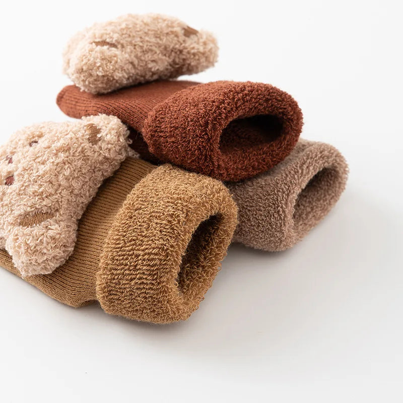 Meias de urso para bebês, algodão macio *ideal para o frio*