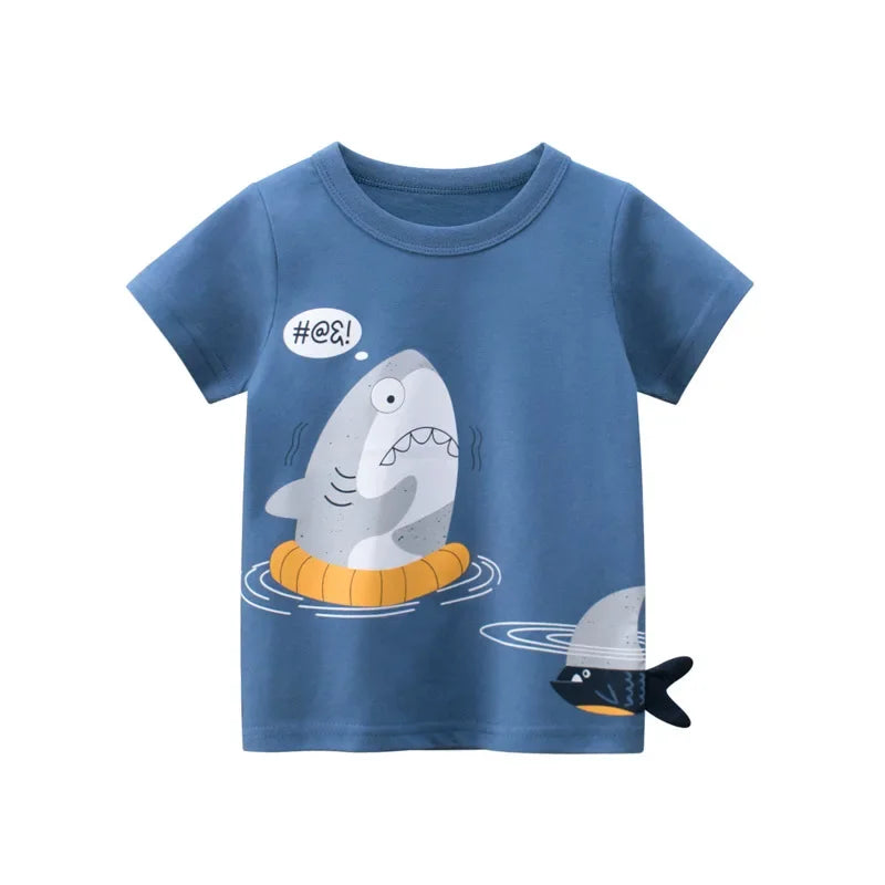 Camiseta de desenho animado 3D infantil