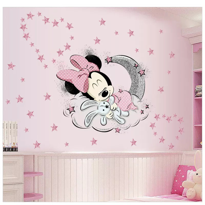 Adesivo de parede infantil mickey e minnie *Luxo e elegância para o quarto do seu filho*