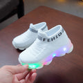 Sapatos em malha com LED