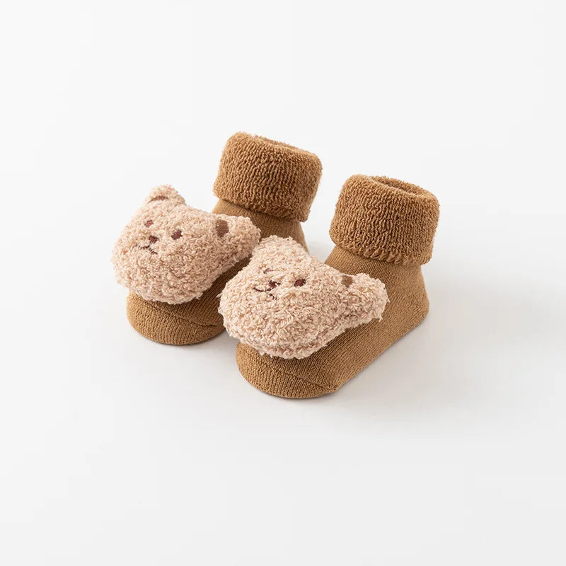 Meias de urso para bebês, algodão macio *ideal para o frio*