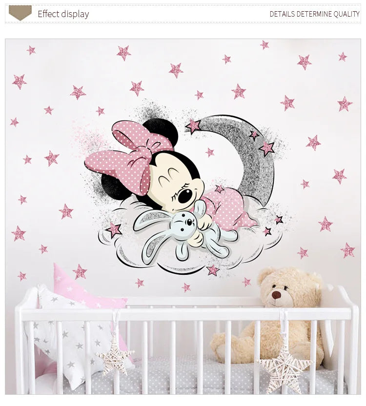 Adesivo de parede infantil mickey e minnie *Luxo e elegância para o quarto do seu filho*