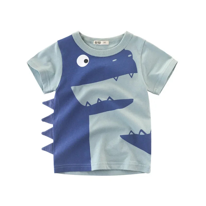 Camiseta de desenho animado 3D infantil