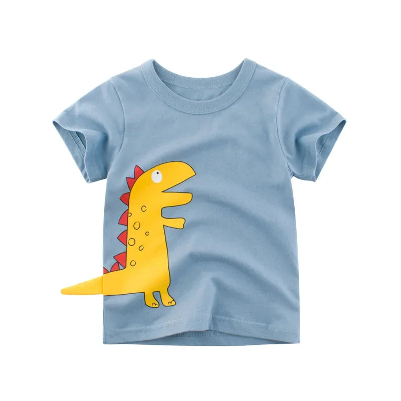 Camiseta de desenho animado 3D infantil