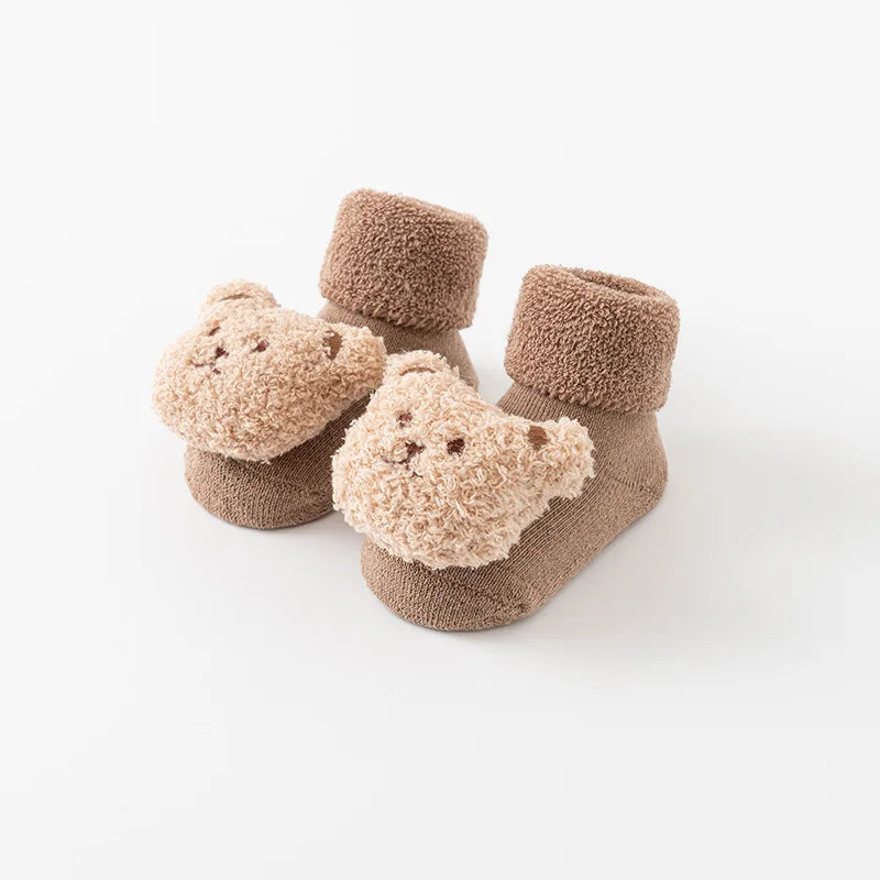 Meias de urso para bebês, algodão macio *ideal para o frio*